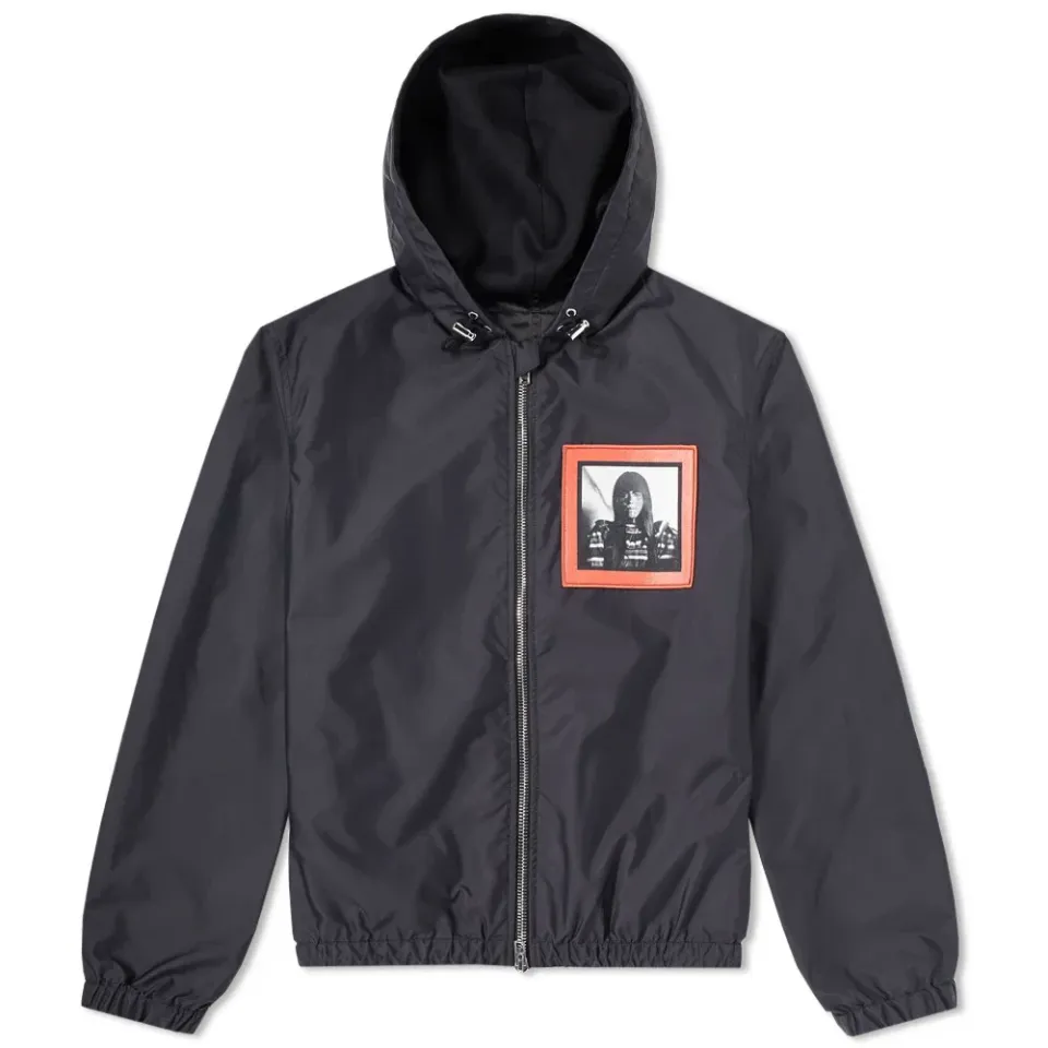 Red Woman Patch Windbreaker