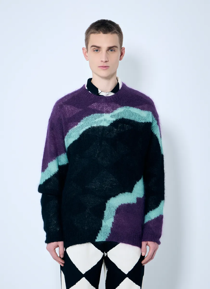 Hand Knit Mohair-Blend Sweater
