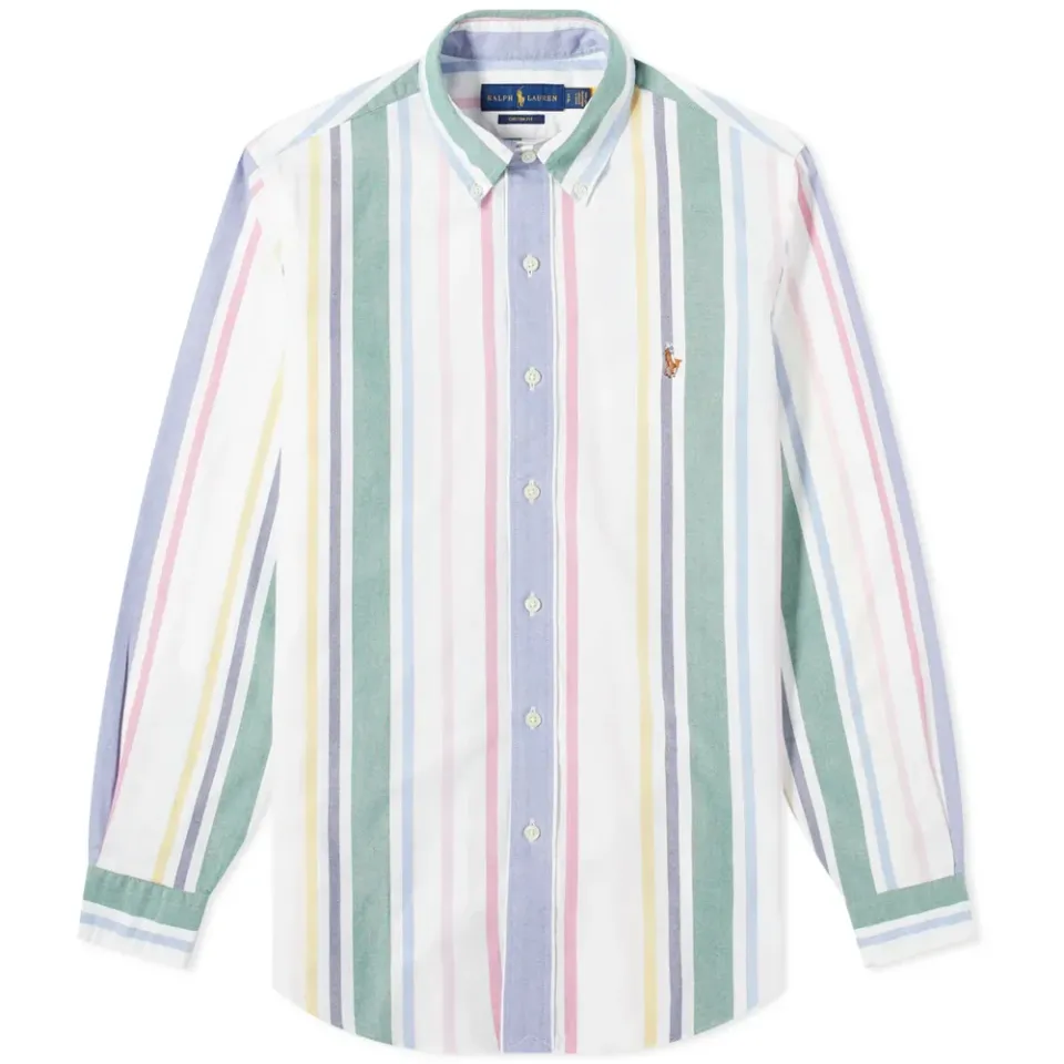 Funmix Striped Oxford Button Down Shirt