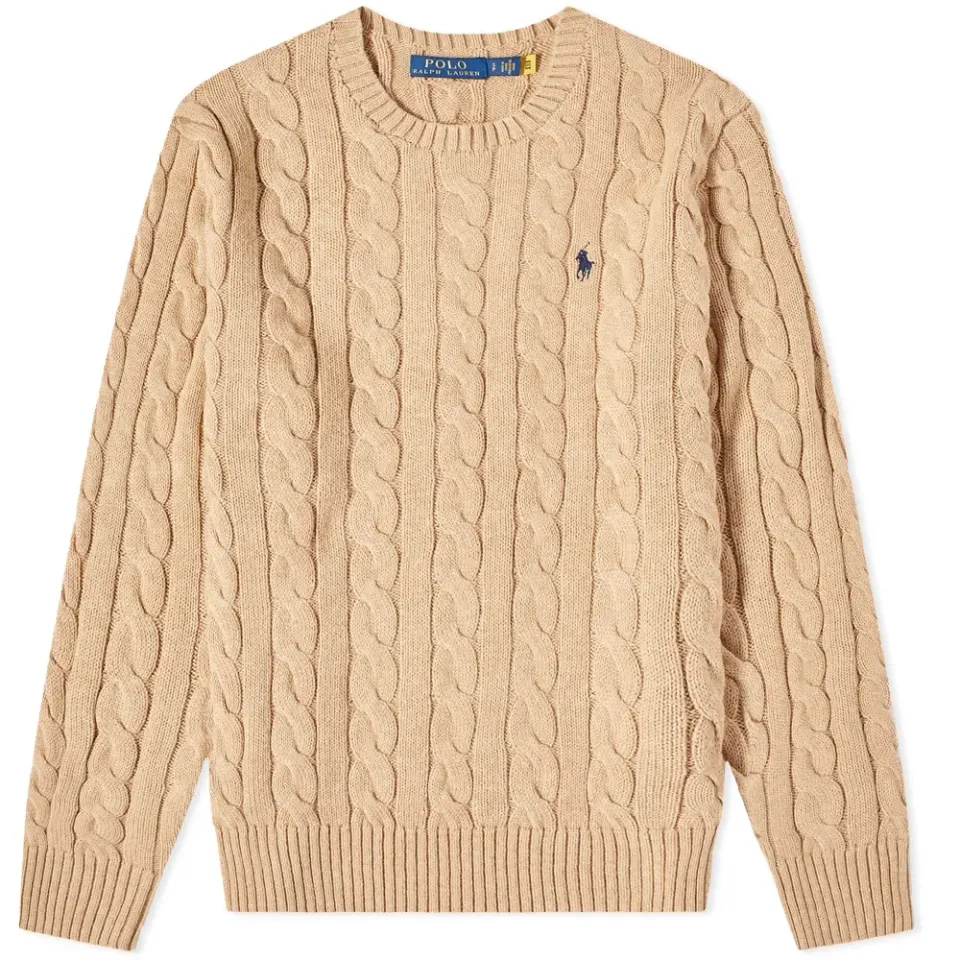 Cotton Cable Crew Knit