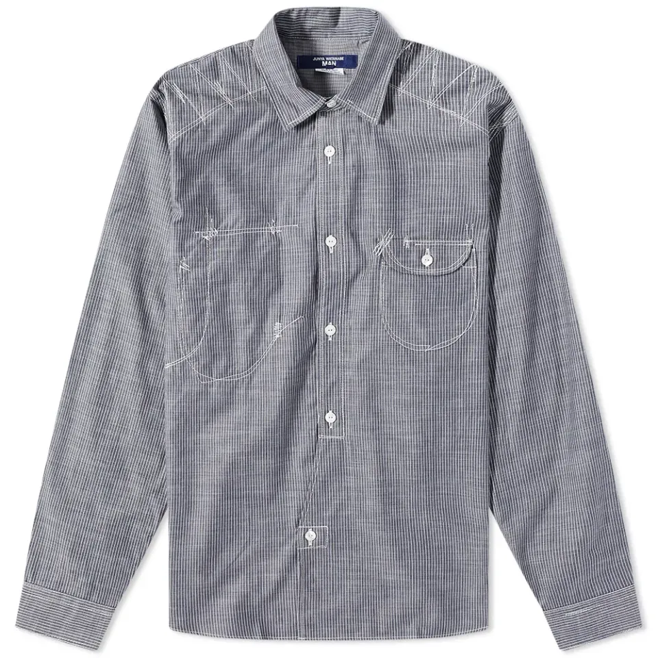 Stitch Detail Chambray Work Shirt