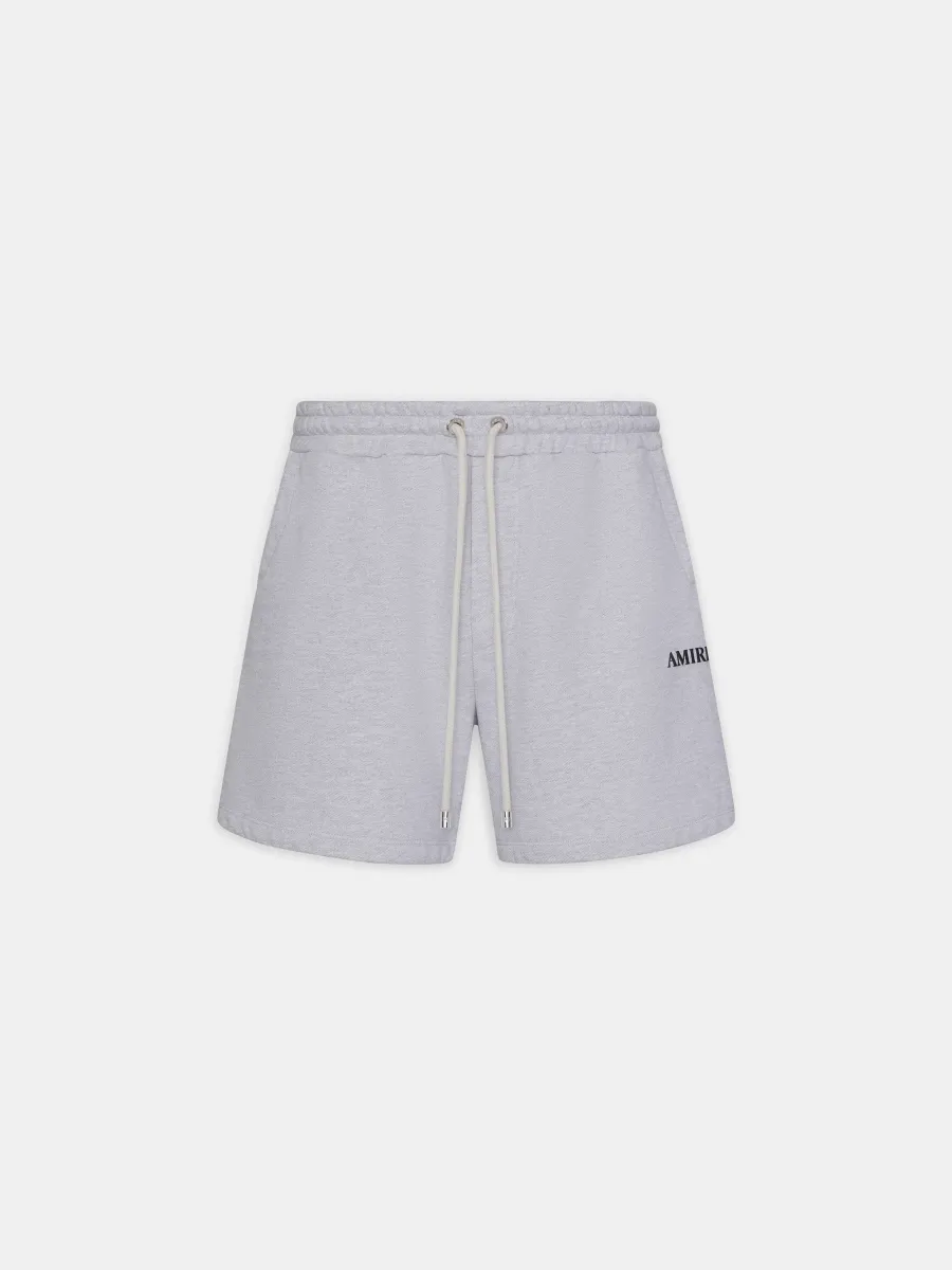RELAXED PULL ON SWEATSHORT - HEATHER GREY