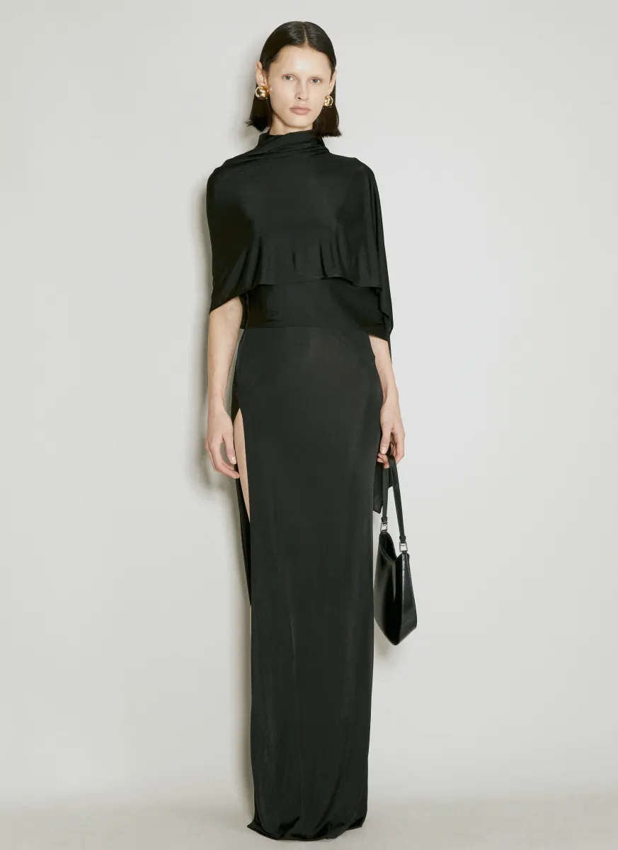 High-Neck Maxi Dress