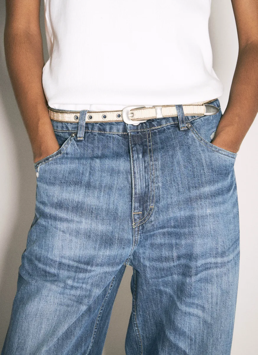 Pleated Biscuit Belt