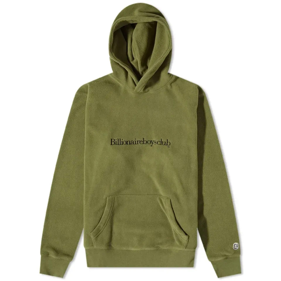 Serif Logo Fleece Popover Hoodie