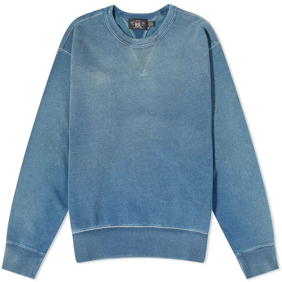 Washed Indigo Crew Sweat
