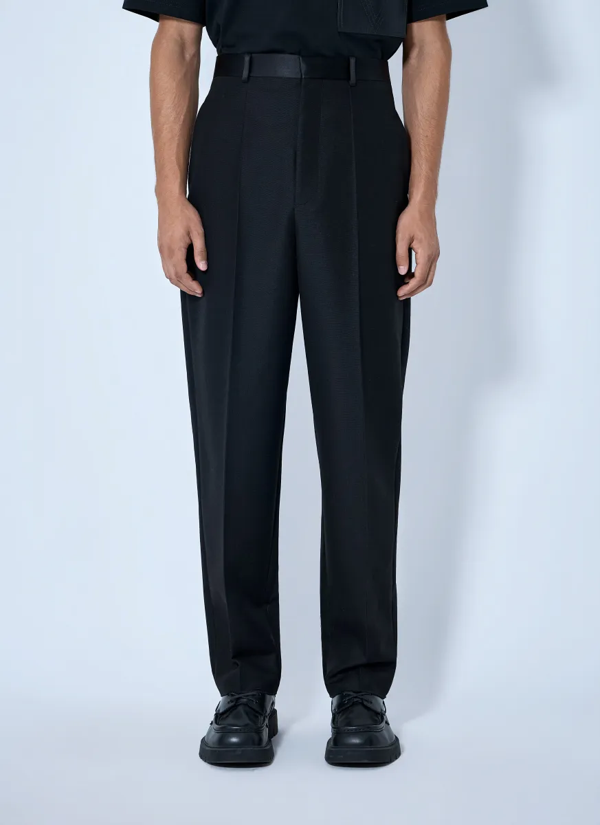 Mohair Wool Canvas Trousers