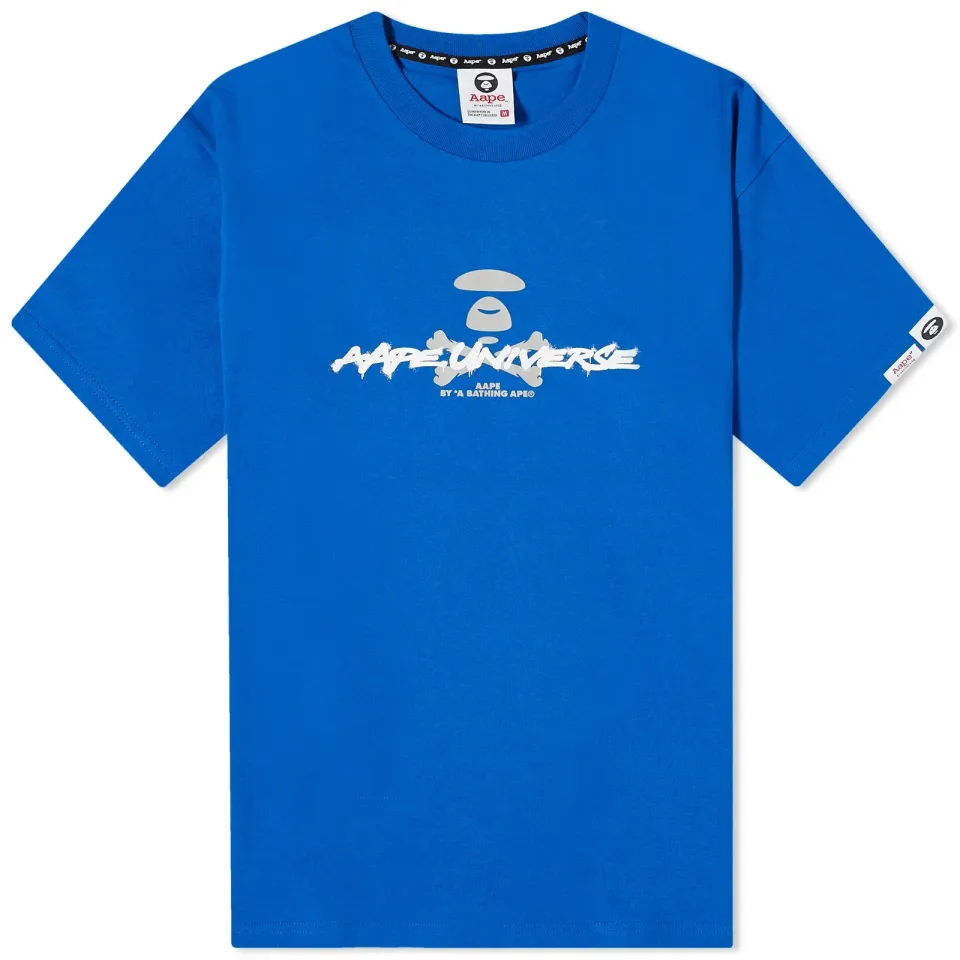 AAPE Graffiti Ble Camo T-Shirt