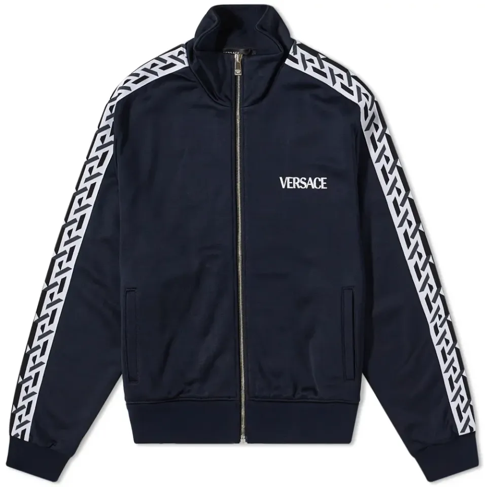 Logo Greek Band Stripe Track Jacket