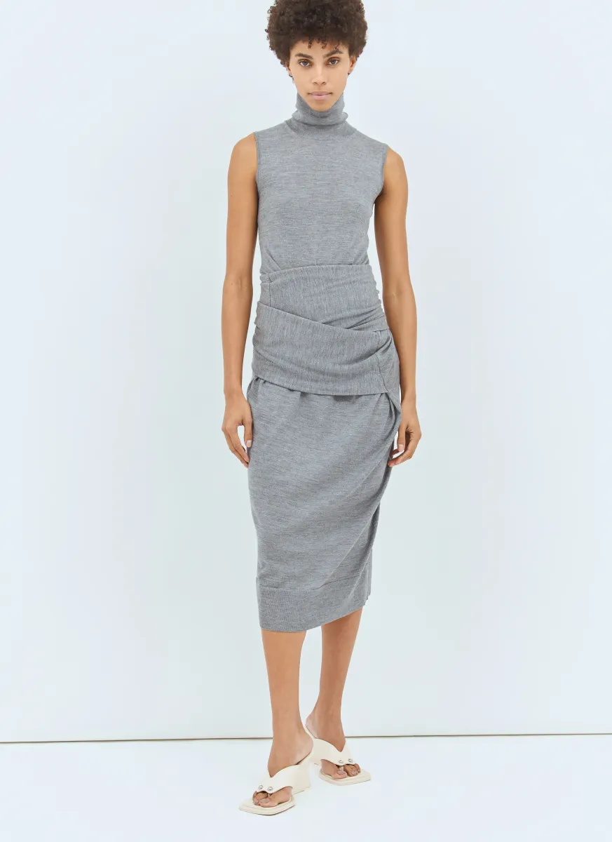 Draped Knit Dress