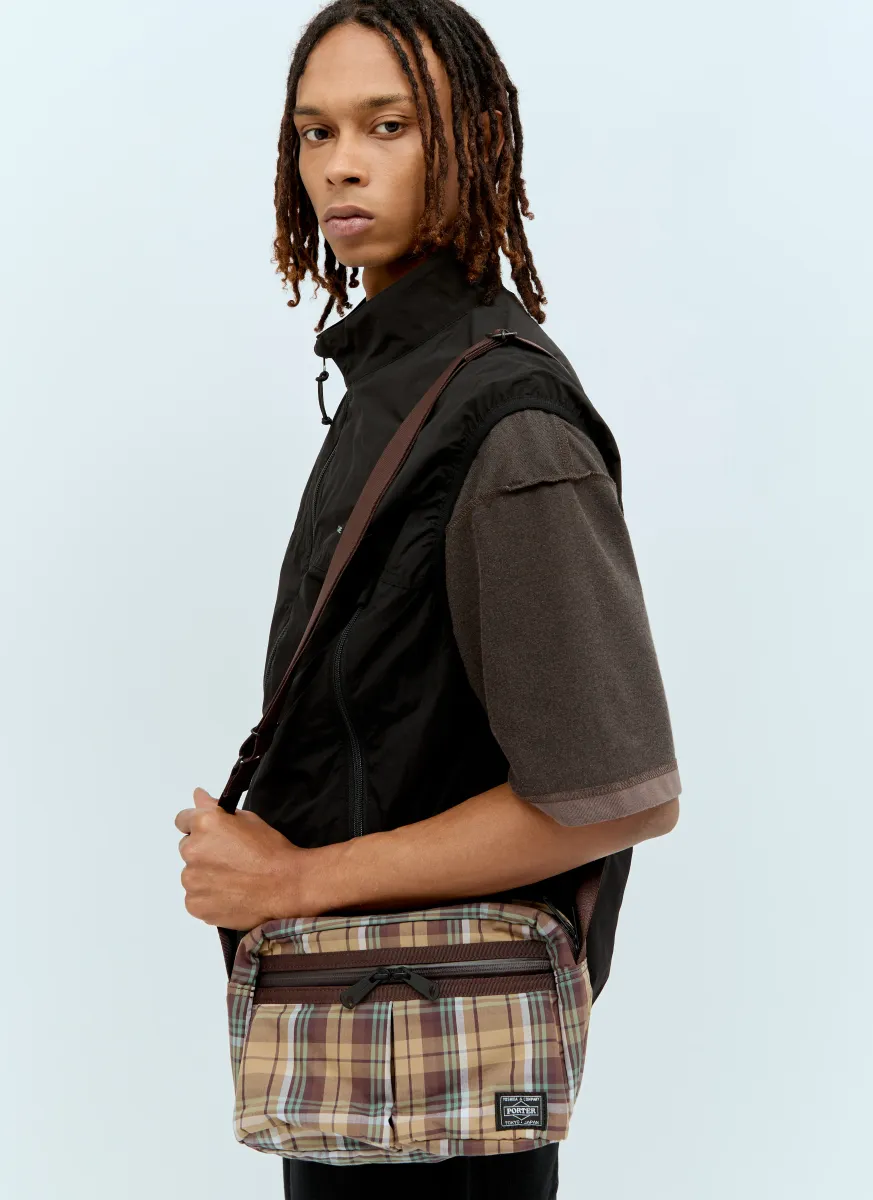 x Porter Checked Ripstop Crossbody Bag