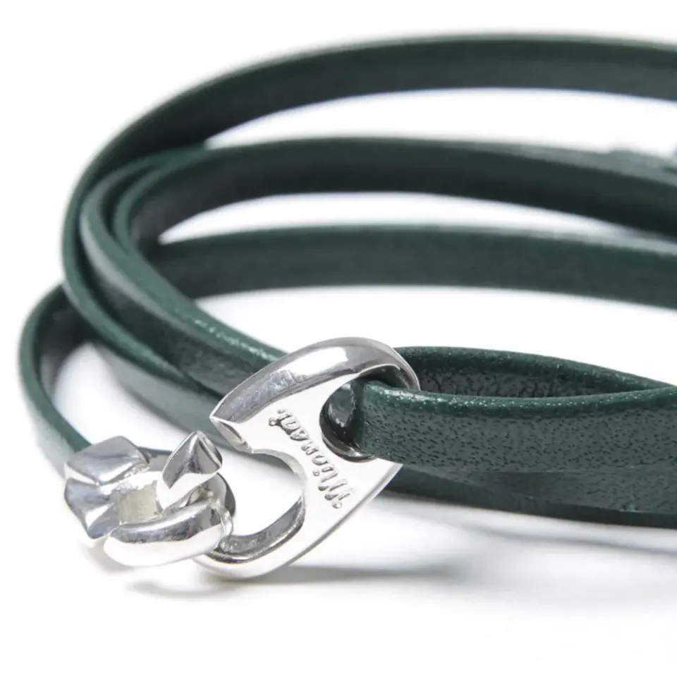 Bind Leather Silver Bracelet