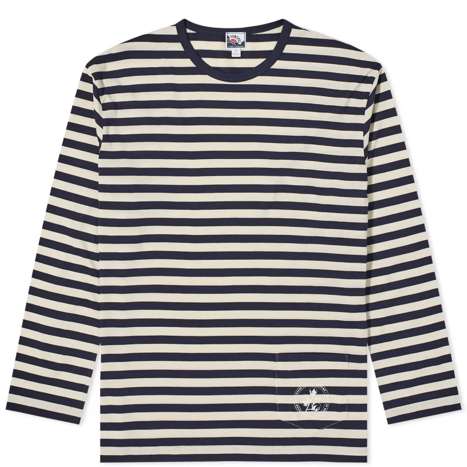 x Nigel Cabourn Long Sleeve Stripe Pocket T-Shirt