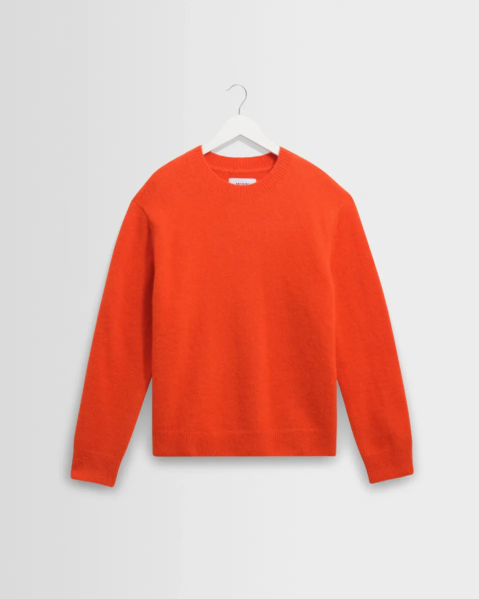 Wilde - Orange Fluffy Wool Crewneck
