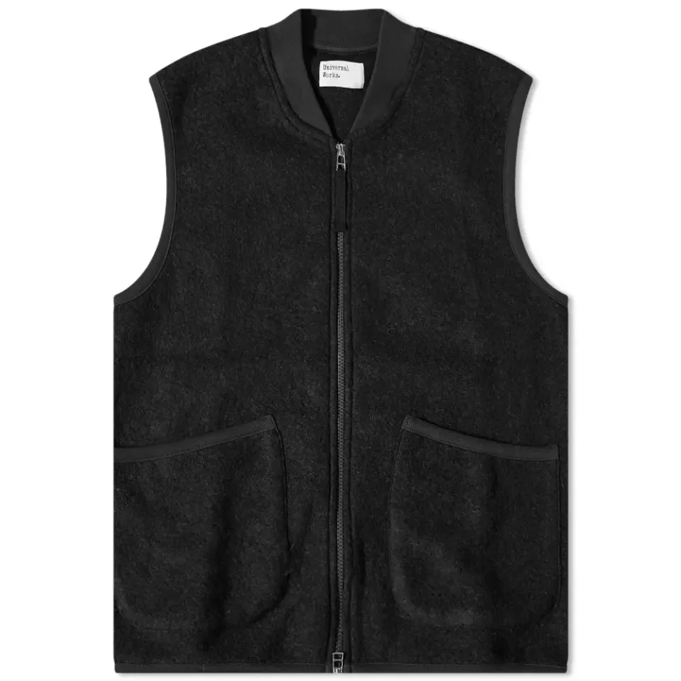 Wool Fleece Zip Waistcoat