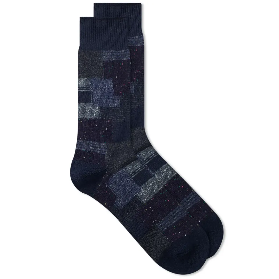 Patchwork Crew Sock