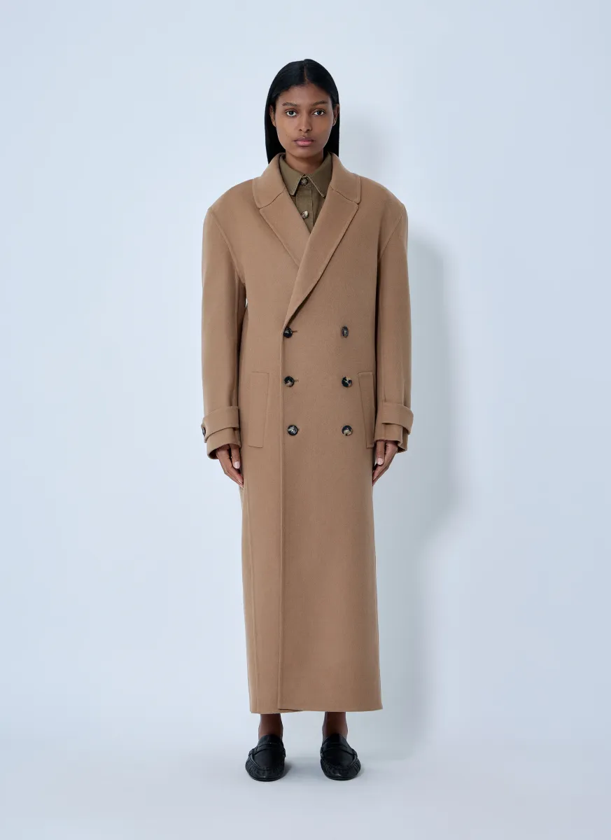 Brushed Cashmere-And-Wool-Blend Coat