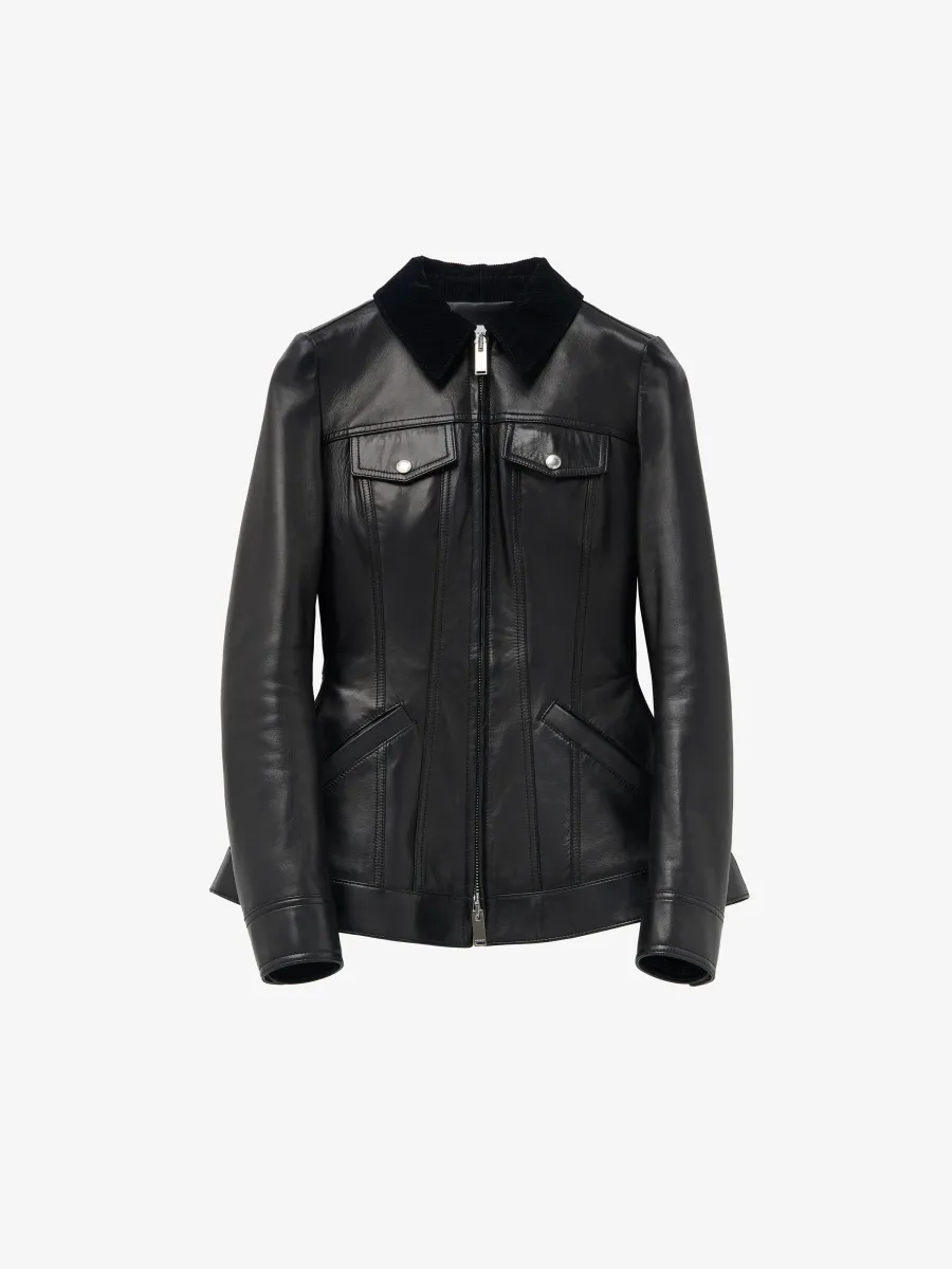 Peplum Leather Jacket