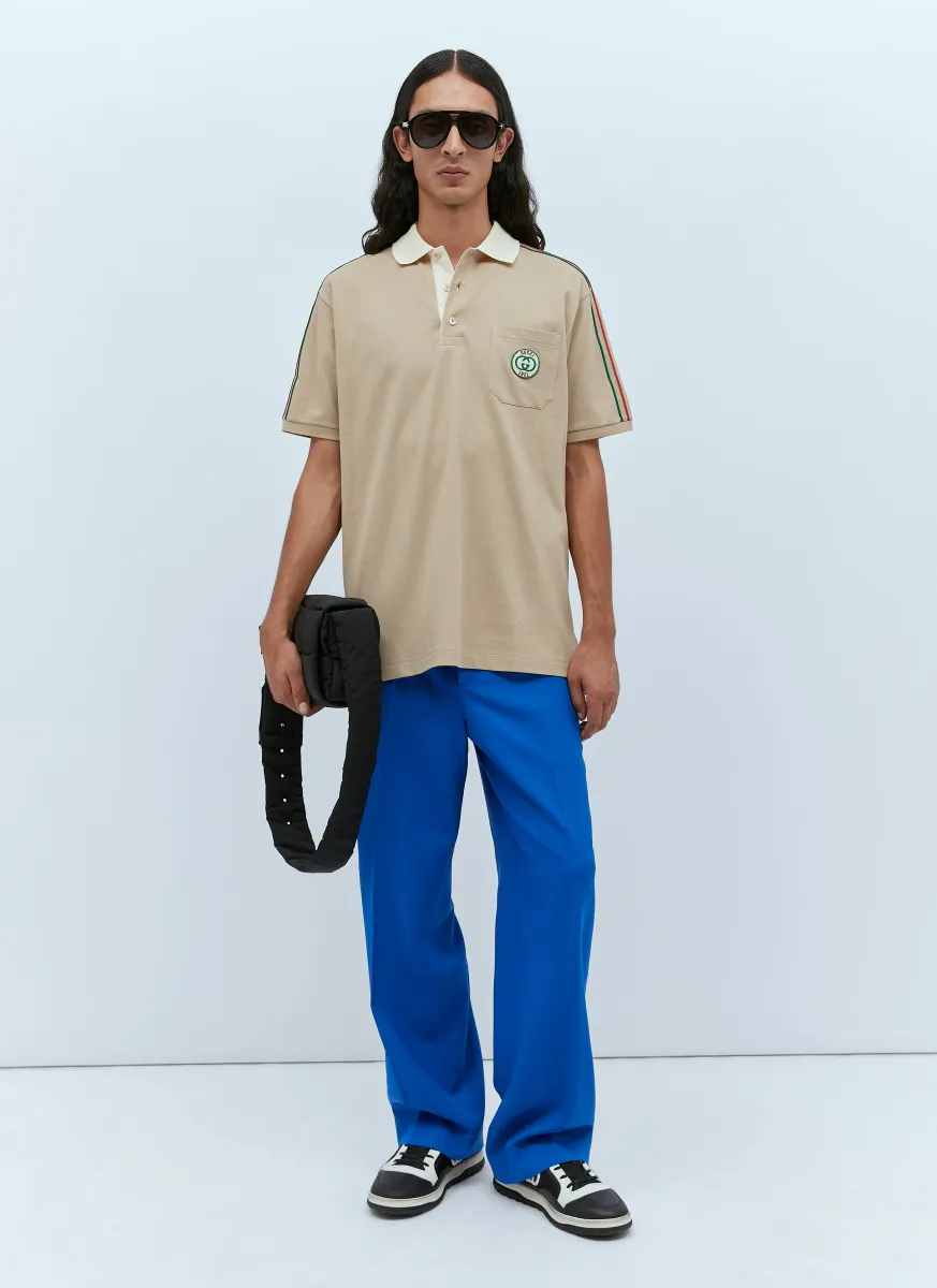 Logo Patch Polo Shirt