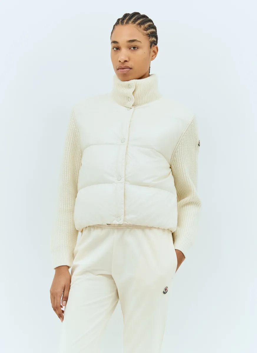 Zip-Up Padded Cardigan