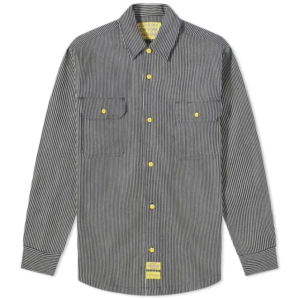 x New York Sunshine Long Sleeve Twill Work Shirt
