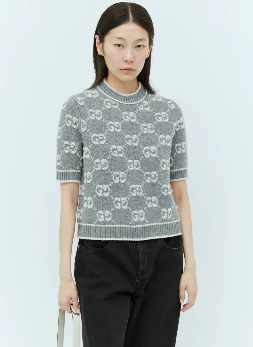 Wool Bouclé Jacquard Top