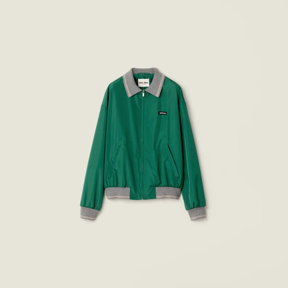 Technical poplin bomber jacket