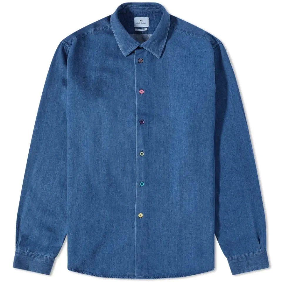 Button Denim Overshirt