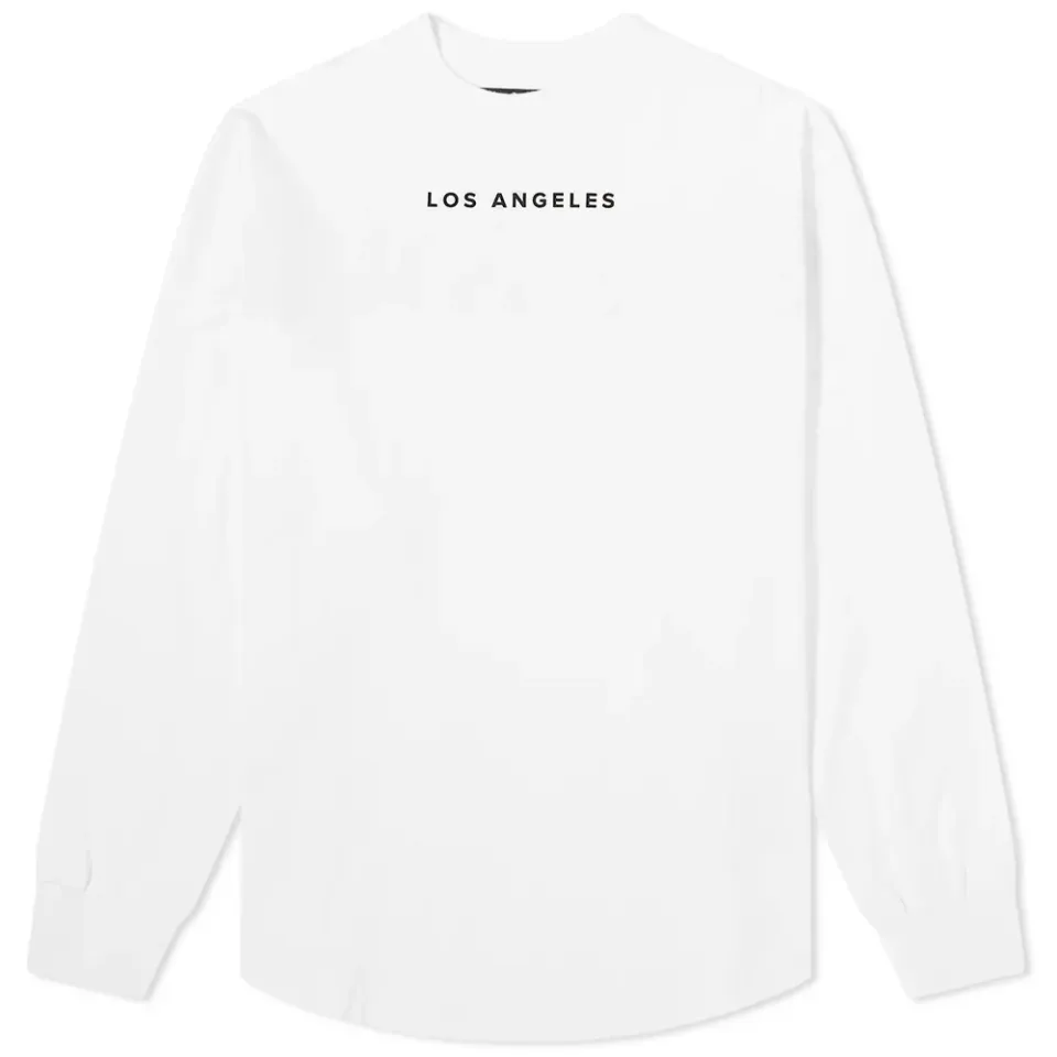 Long Sleeve La Sprayed Back Print T-Shirt