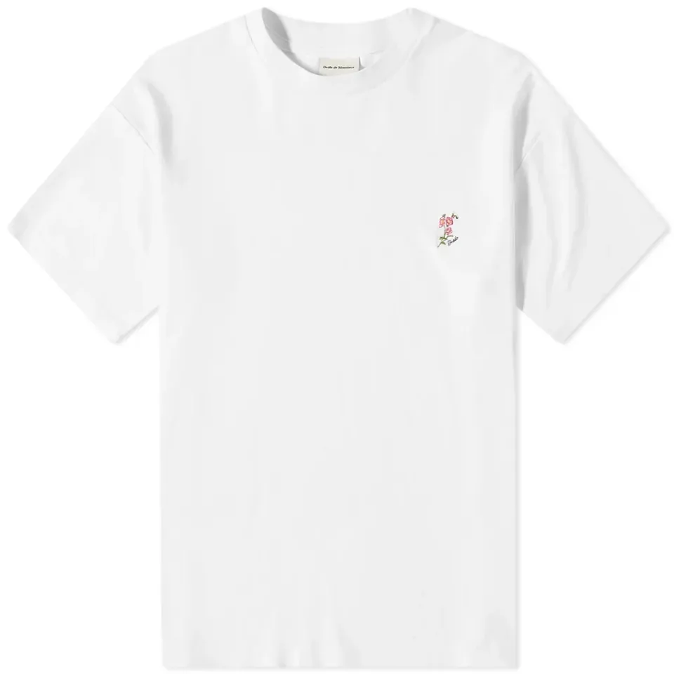 Drôle de Monsieur Embroidered Flower Logo T-Shirt