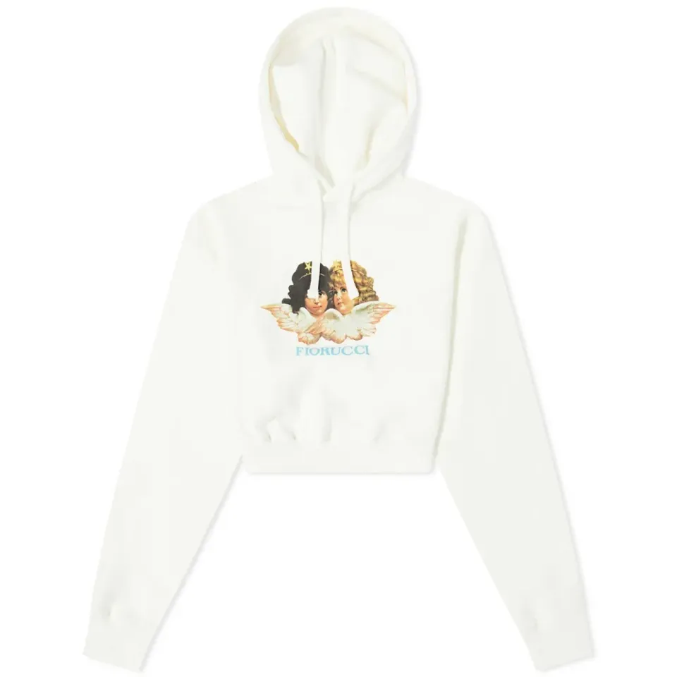 Vintage Angels Cropped Hoodie