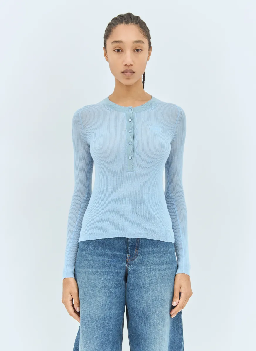 Knitted Henley Shirt