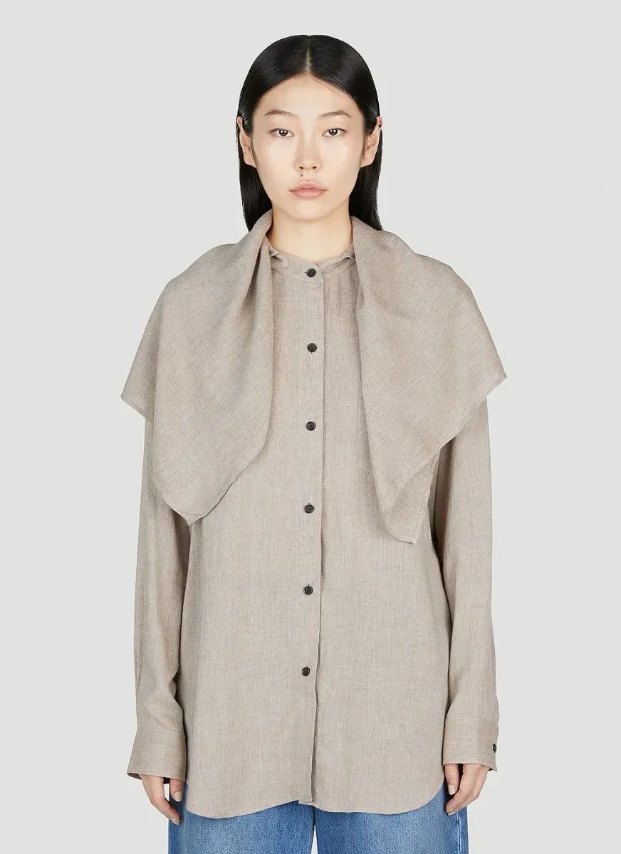Scarf-Collar Shirt