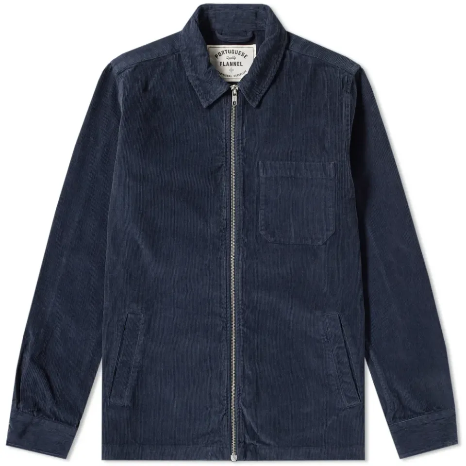 Fecho Corduroy Zip Shirt Jacket