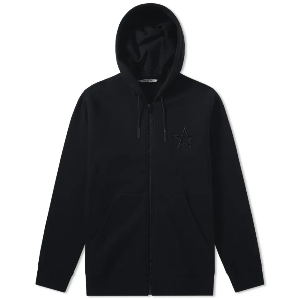 Star Embroidered Zip Hoody