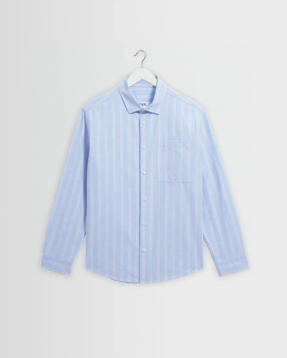 Dartford - Blue Stripe Cotton Shirt