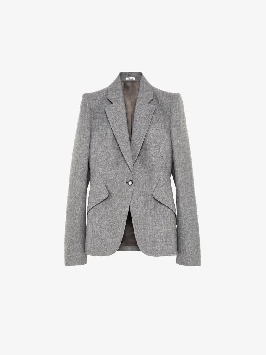 Wool Pinstripe Single-breasted Jacket