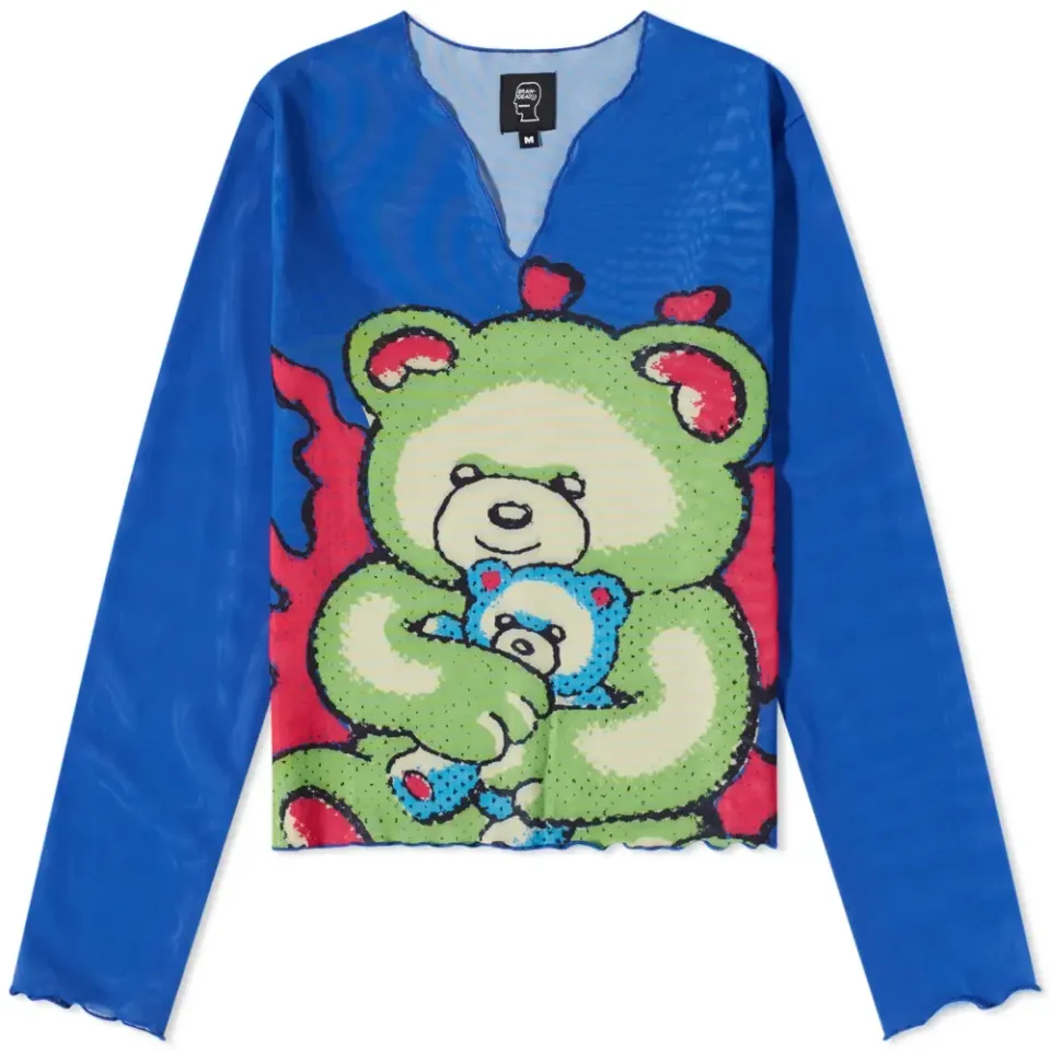 Teddy Hyper Mesh Long Sleeve Top
