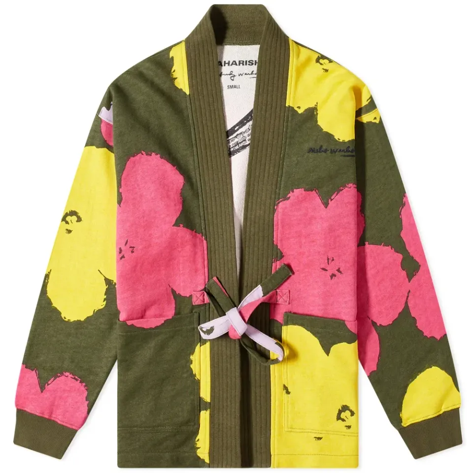 Warhol Flowers Jersey Kimono