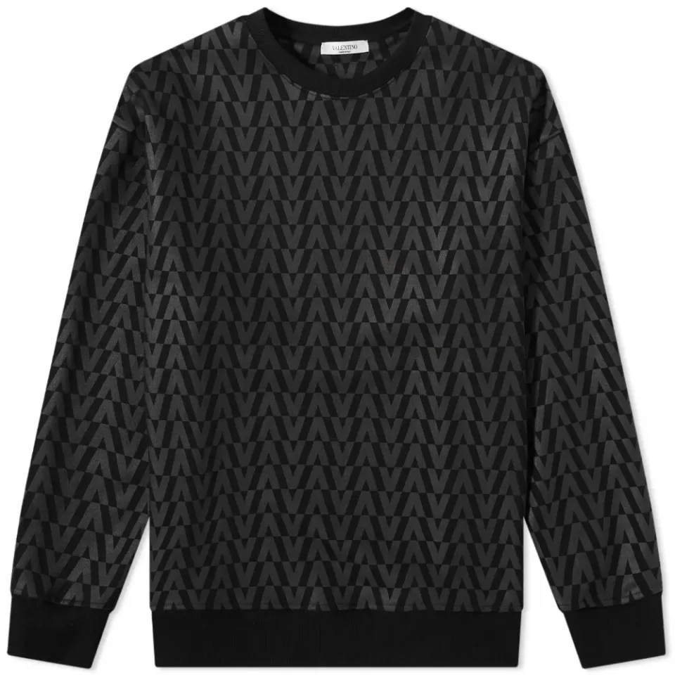 Tonal Optical Logo Crew Sweat