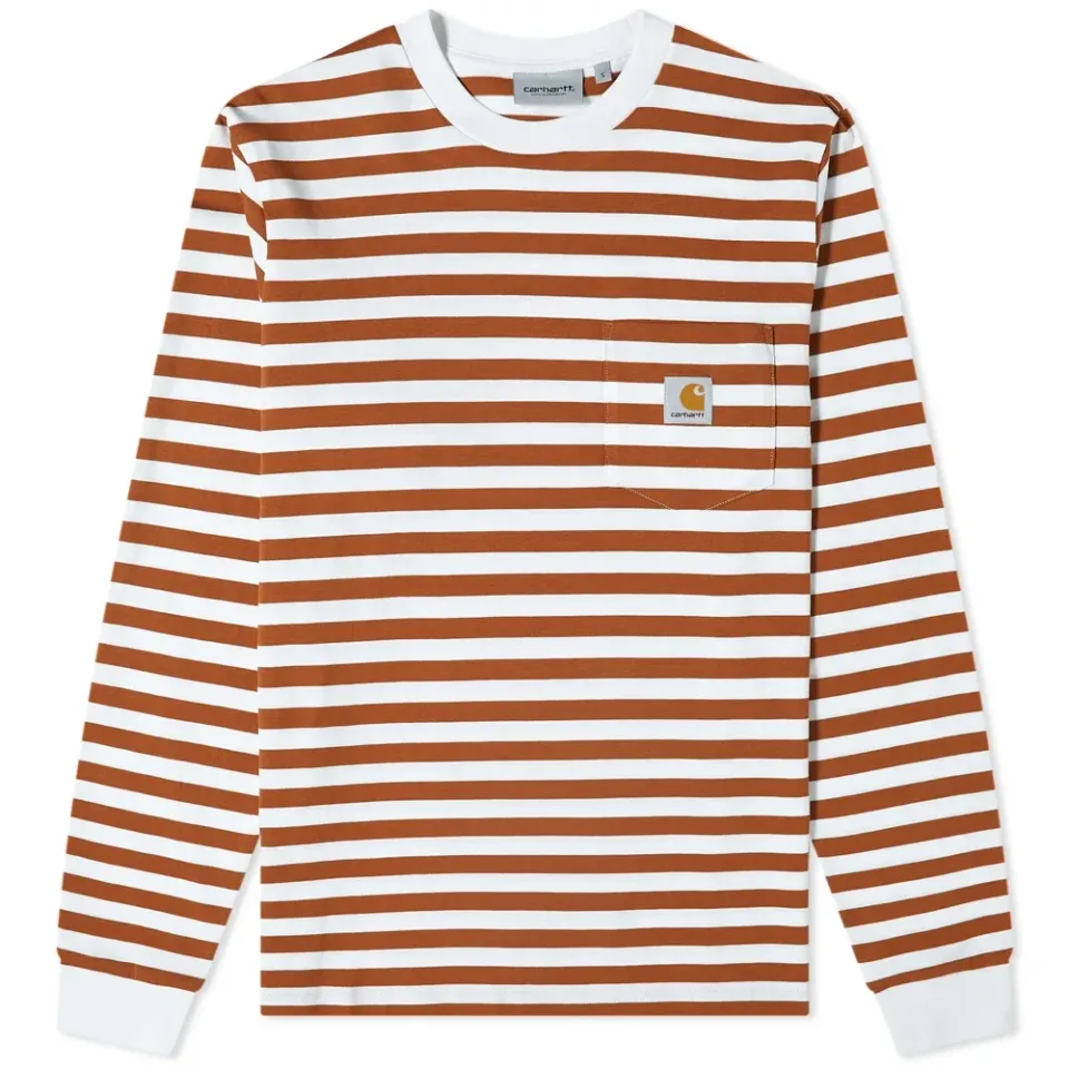 Long Sleeve Scotty Stripe Pocket T-Shirt
