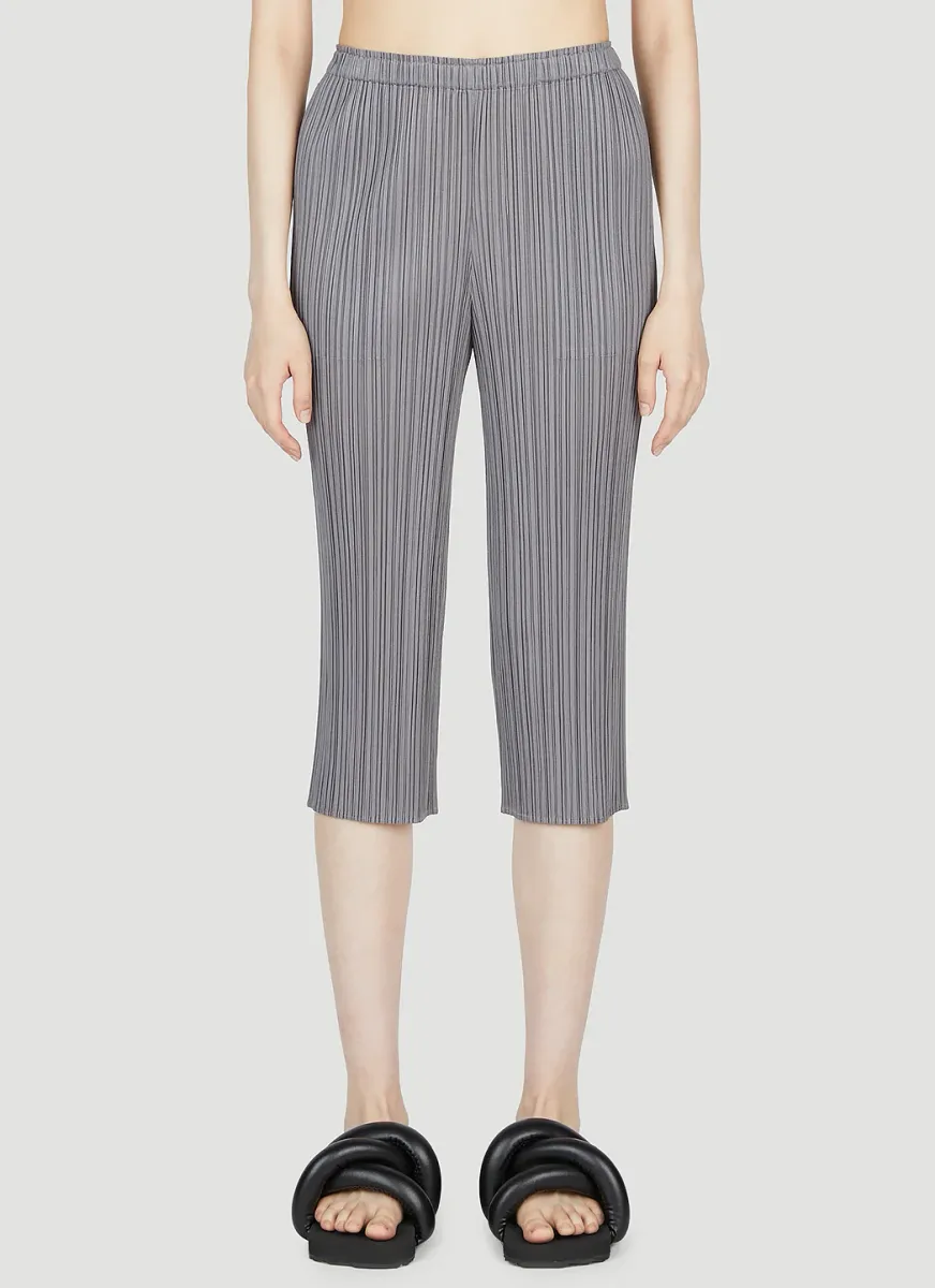 Cropped Pleated Pants