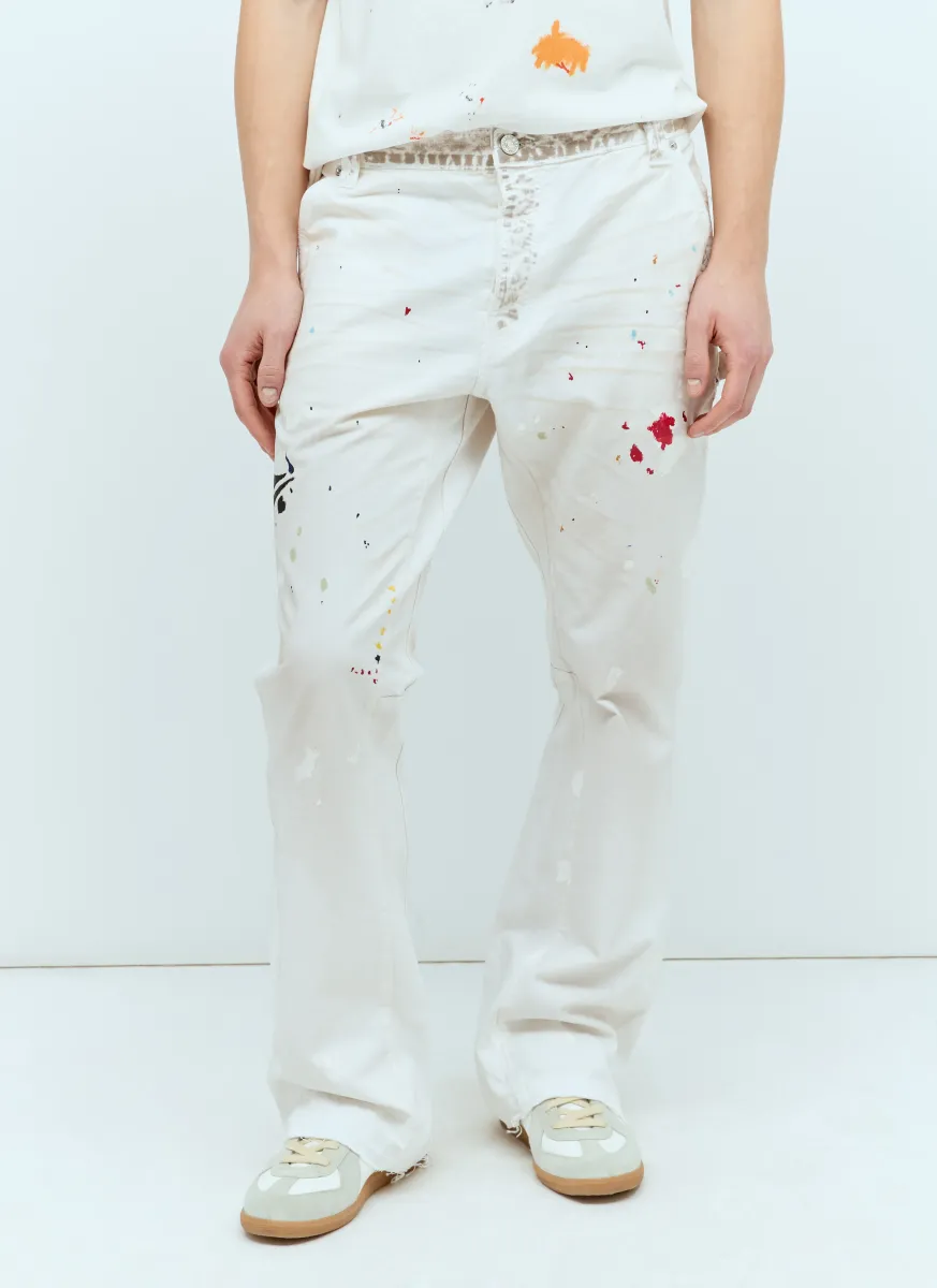 Painted Carpenter Flared Jeans