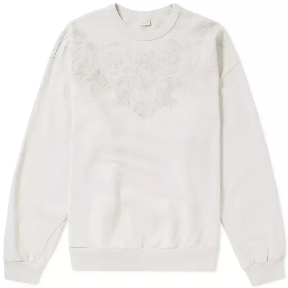 Embroidered Yoke Crew Sweat