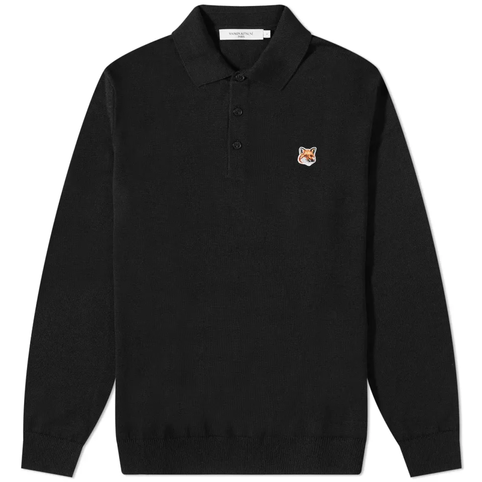 Fox Head Patch Knitted Polo