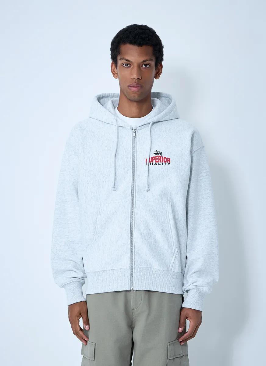 Logo Motif Zip-Up Sweatshirt