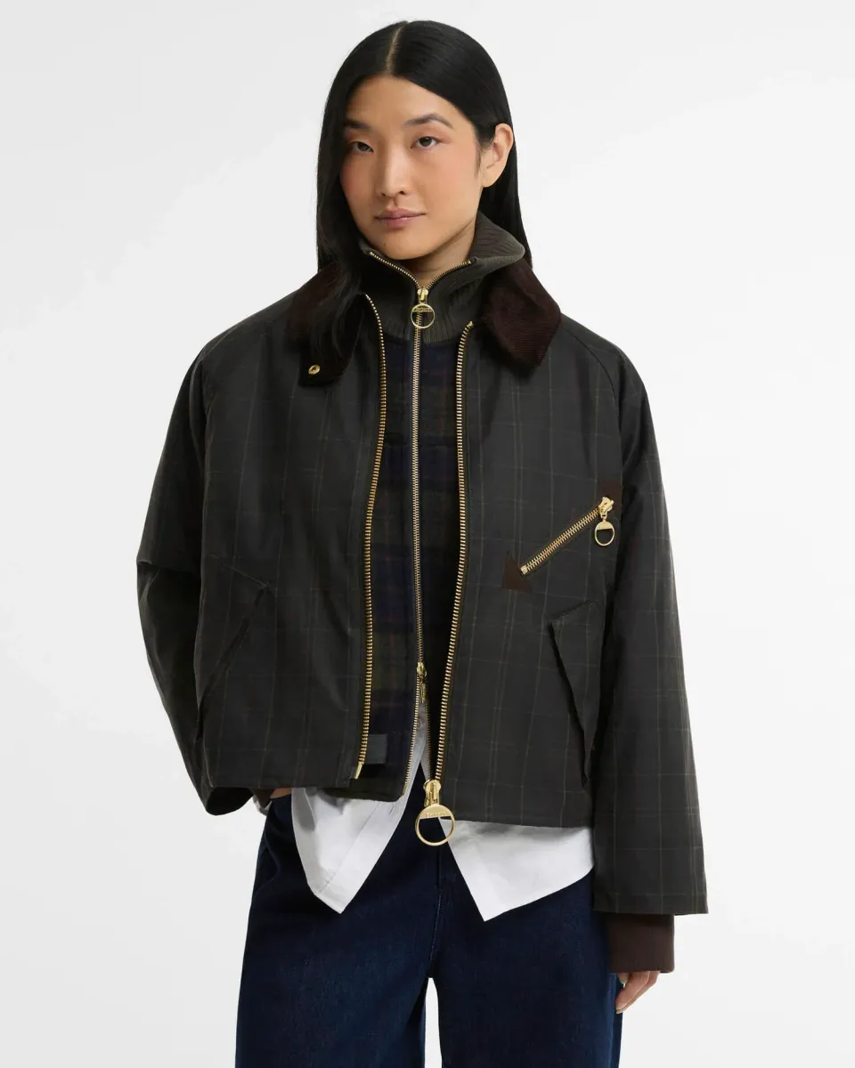 Arlene Checked Waxed Jacket
