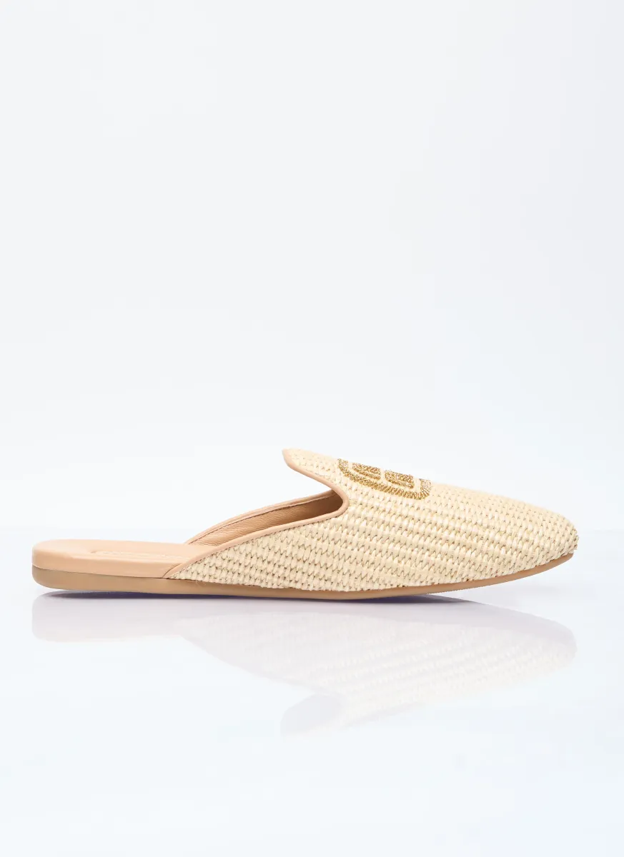 Woven Logo Mules