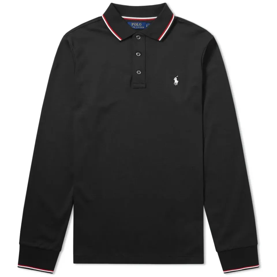 Long Sleeve RWB Tipped Polo