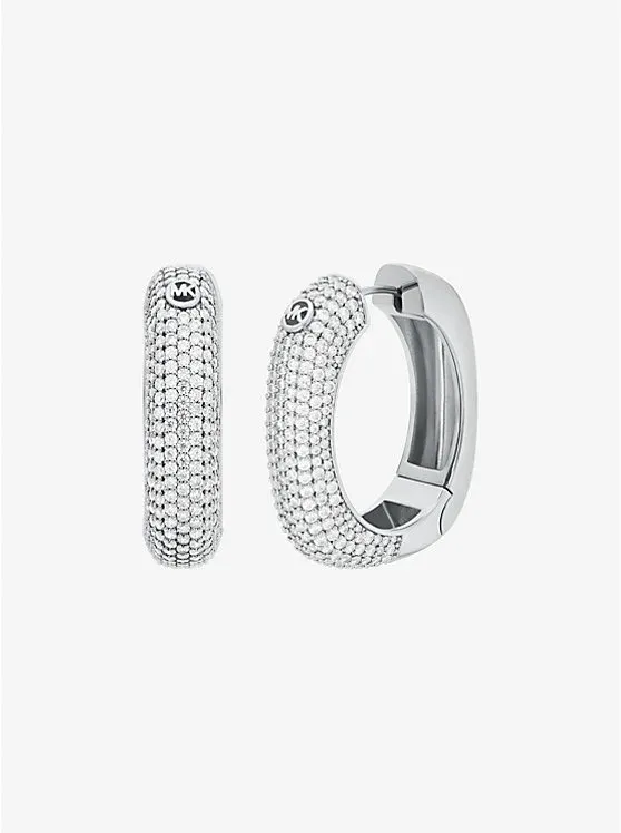 Pavé Square Hoop Earrings